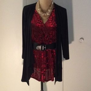 Style &Co Top with attached cardigan.